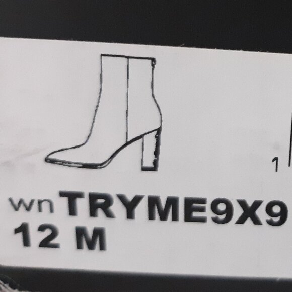 NIB Nine West Tryme Pointy Toe Ankle Boots - Leather Upper Size 12 - Picture 6 of 9